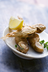 Image showing fried small fish