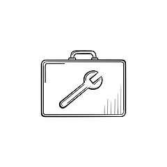 Image showing Toolbox hand drawn sketch icon.