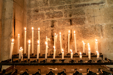 Image showing candles in a church in Italy