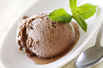 Image showing italian chocolate ice cream