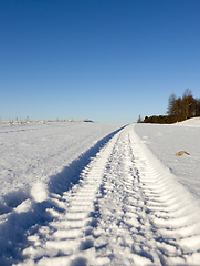 Image showing Road under the snow