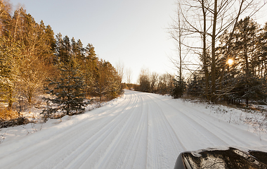 Image showing road in the forest