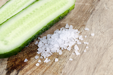 Image showing salt and cucumber