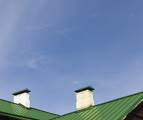 Image showing Chimneys on the roof