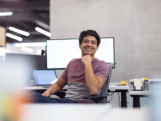 Image showing Portrait of smiling software developer