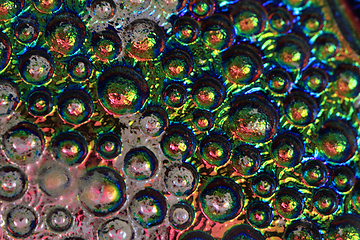 Image showing abstract water rainbow drops on the glass