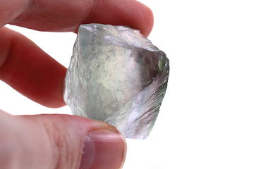 Image showing fluorite in human hand