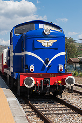 Image showing Historic train on Tua\'s Train Station