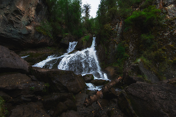 Image showing Waterfall in Altai Mountains