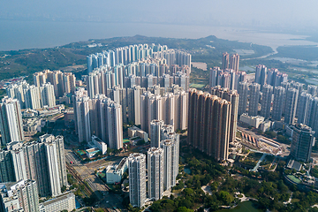 Image showing Top view of Hong Kong city