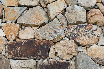 Image showing Rock stone wall