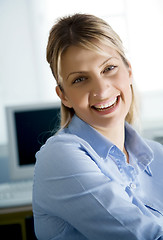 Image showing young happy office worker