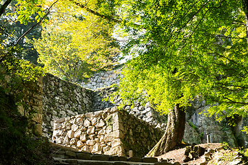 Image showing Bitchu Matsuyama Castle Walls in Okayama