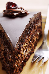 Image showing chocolate cake slice