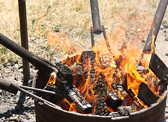 Image showing Fireplace in the nature