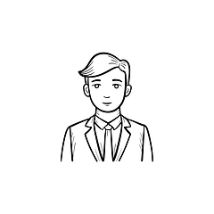 Image showing Mobile company CEO hand drawn sketch icon.