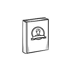 Image showing Family book hand drawn sketch icon.