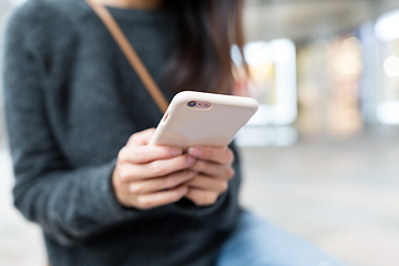 Image showing Woman use of mobile phone