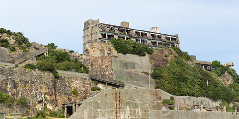 Image showing Gunkanjima in nagasaki of Japan