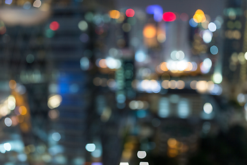 Image showing Blur view of cityscape at night