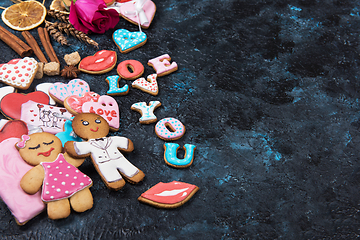 Image showing Gingerbreads for Valentines Day