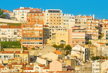 Image showing Lisbon Old architecture background Portugal