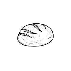Image showing Loaf hand drawn sketch icon.