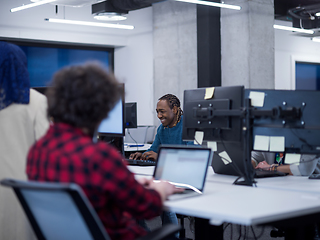 Image showing multiethnics team of software developers working together