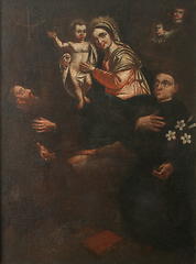 Image showing Blessed Virgin Mary with baby Jesus and saints