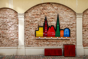 Image showing Fragment of wall in Riga city.