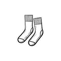 Image showing Socks hand drawn sketch icon.