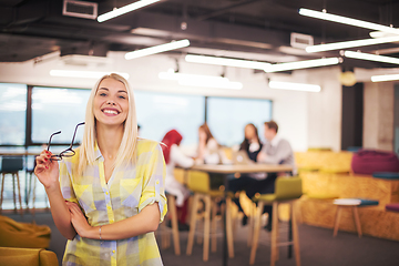 Image showing Portrait of blonde Businesswoman