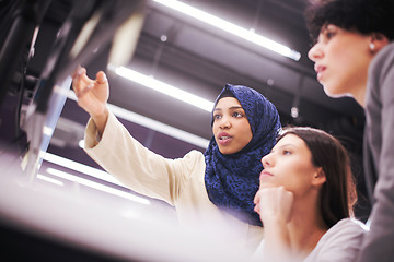 Image showing multiethnics team of software developers working together