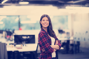 Image showing Portrait of  smiling female software developer