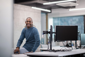 Image showing Portrait of black male software developer