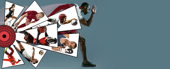 Image showing Creative collage made with different kinds of sport