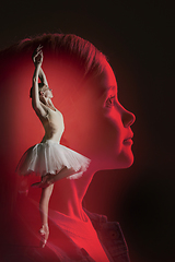 Image showing Dreams of little girl to be a ballerina, creative collage