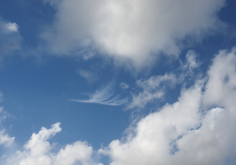 Image showing Blue sky with clouds background