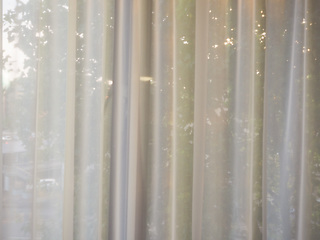 Image showing White curtain background