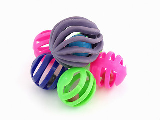 Image showing Colorful Cat Toys