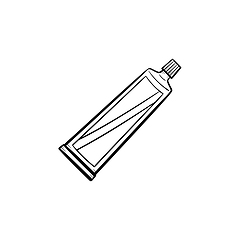 Image showing Cream tube hand drawn sketch icon.