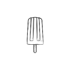 Image showing Popsicle hand drawn sketch icon.