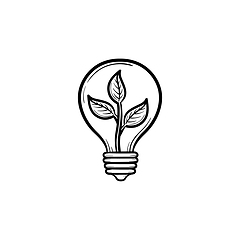 Image showing Ecology energy hand drawn sketch icon.