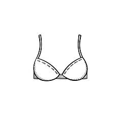 Image showing Bra hand drawn sketch icon.