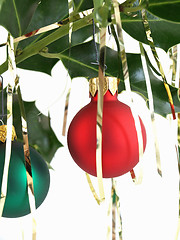 Image showing Bulbs and Tinsel