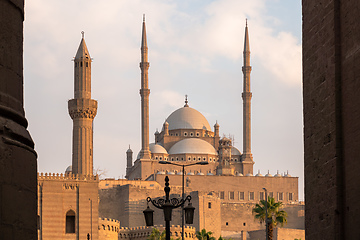 Image showing The Mosque of Muhammad Ali in Cairo Egypt at sunset