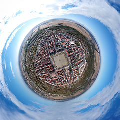 Image showing little planet Neuf Brisach Alsace France