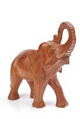 Image showing Wooden elephant from China