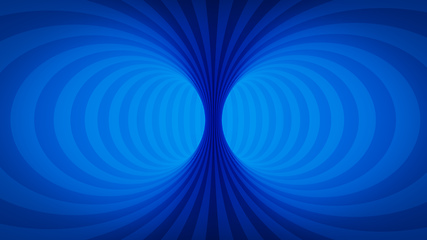 Image showing optical illusion blue tunnel