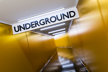 Image showing A typical underground corridor background